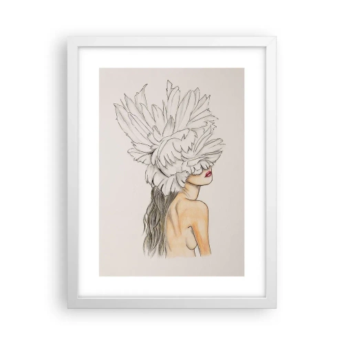 Poszter fekete keretben - Koronás szépség - 30x40 cm
