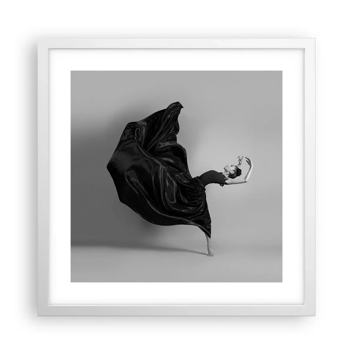 Poszter fekete keretben - Szárnyas zene - 40x40 cm