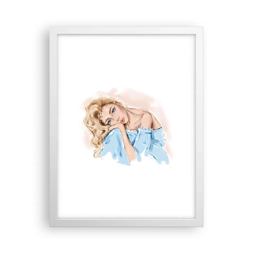 Poszter fekete keretben - Álmodozó a kékben - 30x40 cm