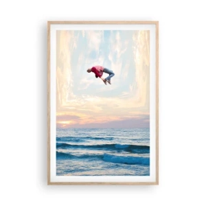 Poszter világos tölgy keretben - Egy másik dimenzióba - 61x91 cm