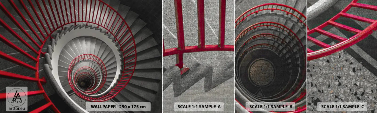 Fotótapéta Minta Premium Canvas - Építészeti játékok - Építészet, Lépcsők, Ipari - 100x30 cm