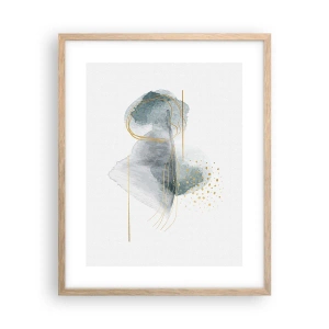 Poszter világos tölgy keretben - A szürkeség és az arany kapcsolatáról - 40x50 cm