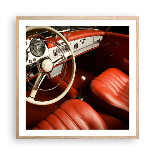 Poszter világos tölgy keretben - Luxus vintage stílusban - 60x60 cm