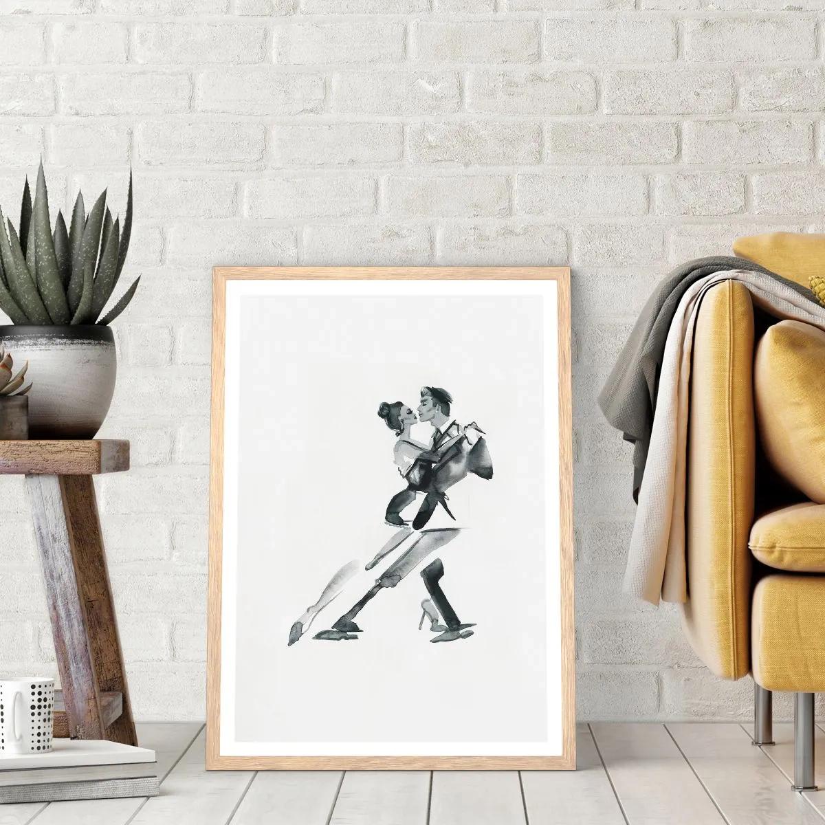 Poszter világos tölgy keretben - Egy ütemben - 40x50 cm