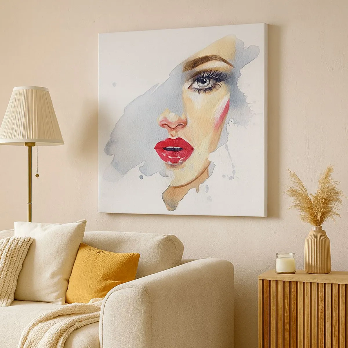 Vászonkép - Egy vízcsepp tükörkép  - 30x30 cm