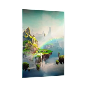 Üveg kép - Az ég közepén - boldog szigetek - 80x120 cm