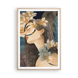 Poszter világos tölgy keretben - Mese egy liliomos hercegnőről - 70x100 cm