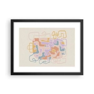 Poszter fehér keretben - Labirintus - egy örömteli kaland - 40x30 cm