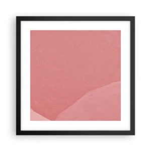 Poszter fehér keretben - Organikus kompozíció rózsaszínben - 40x40 cm