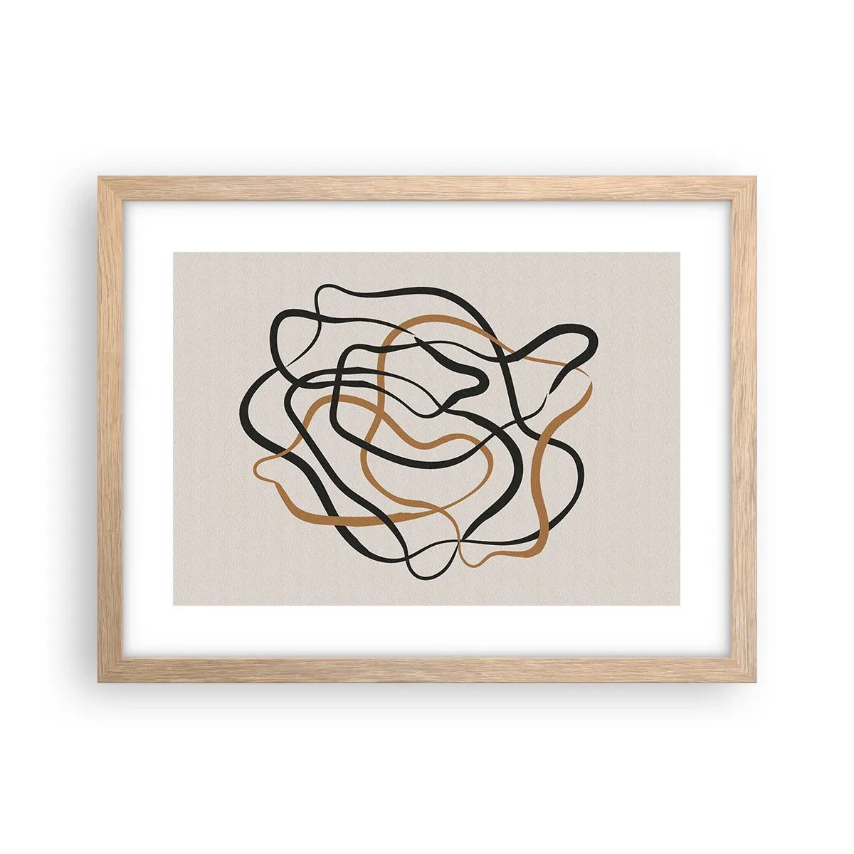 Poszter világos tölgy keretben - Minden összezavarodott - 40x30 cm