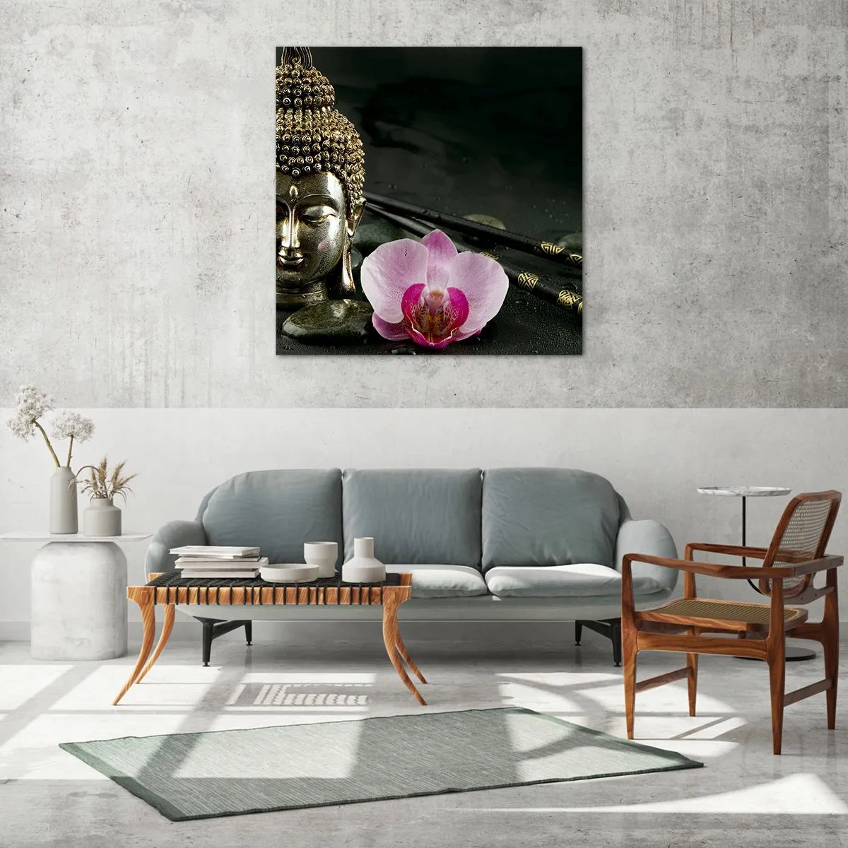 Üveg kép - A bölcsesség és a szépség harmóniája - 50x50 cm