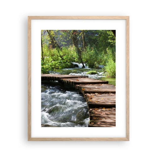 Poszter világos tölgy keretben - A habzó zuhatag felett - 40x50 cm