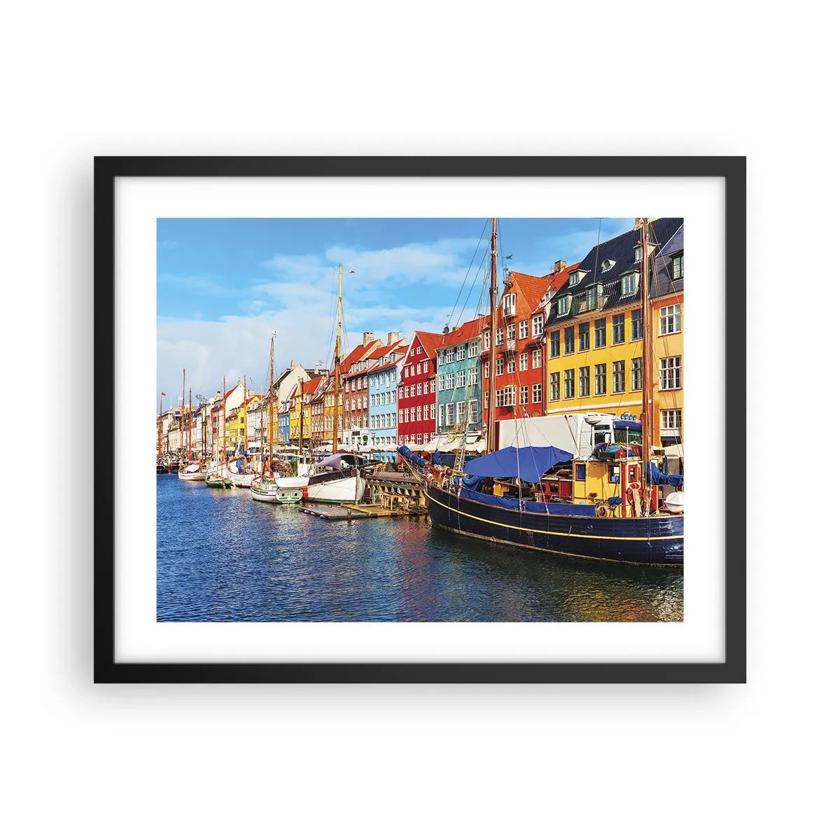 Poszter fehér keretben - Örömteli rakpart - 50x40 cm