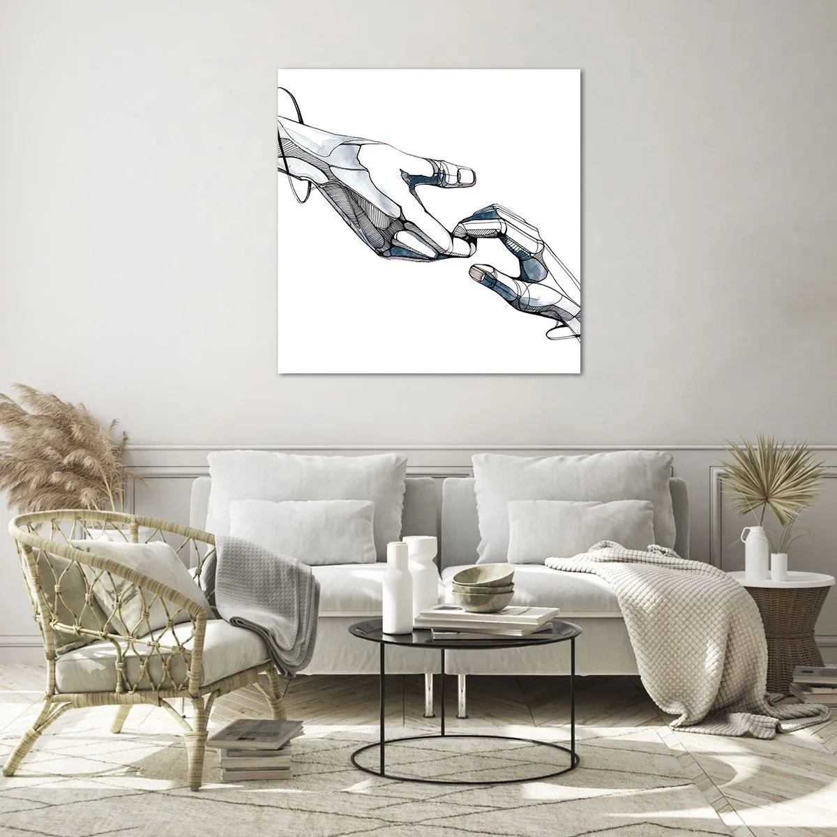 Üveg kép - Szép gesztus - 60x60 cm