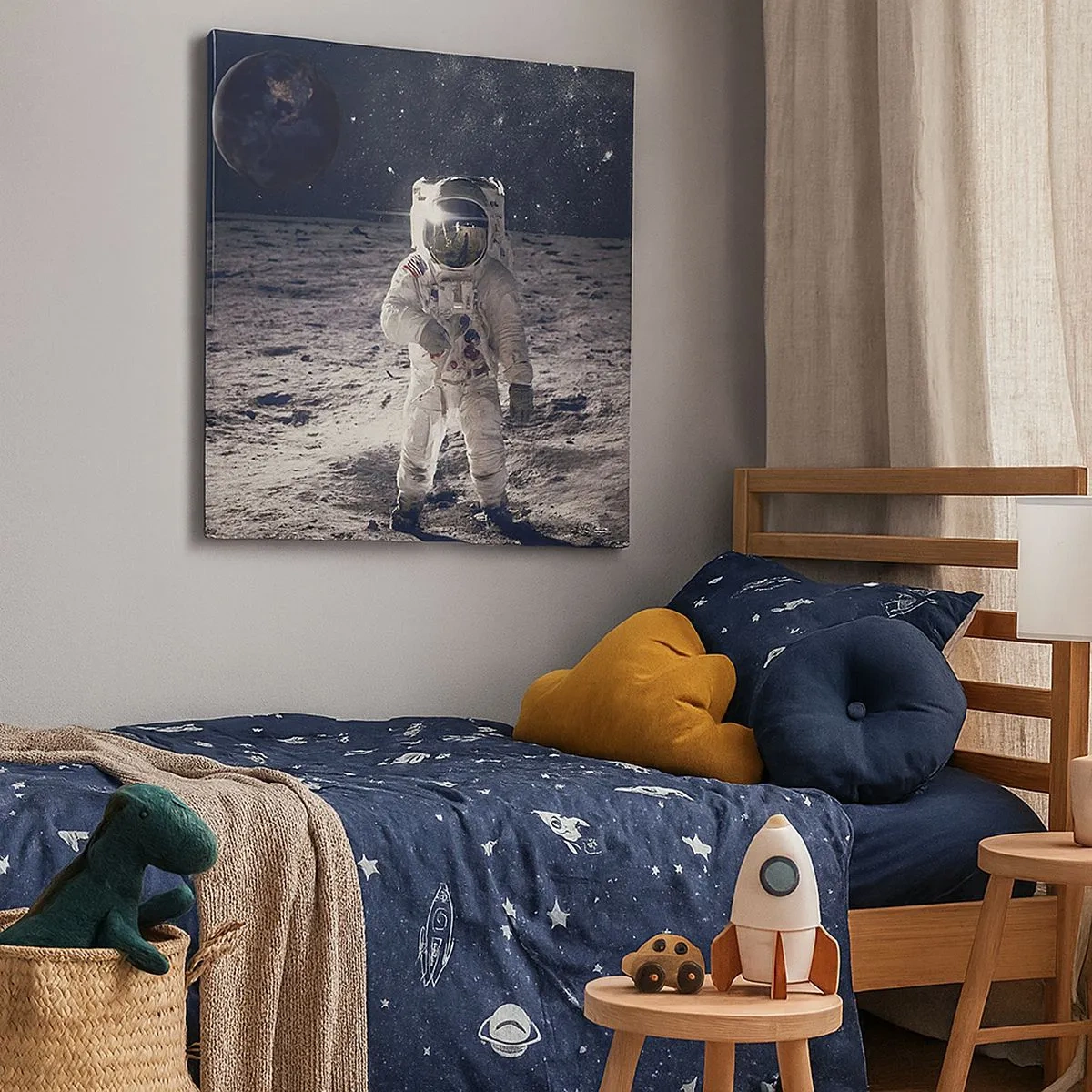 Vászonkép - Üdvözlet a Holdról - 30x30 cm