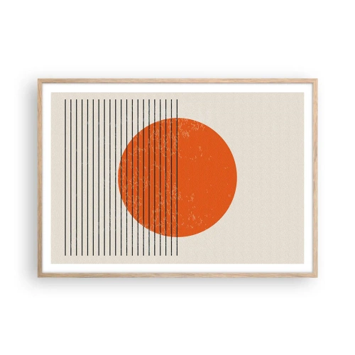 Poszter világos tölgy keretben - Mindig a nap - 100x70 cm