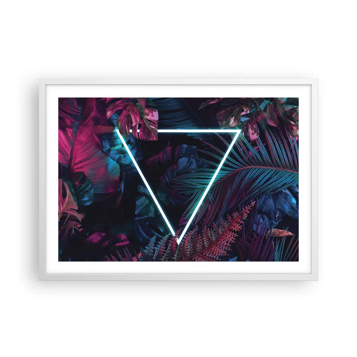 Poszter fekete keretben - Disco stílusú kert - 70x50 cm