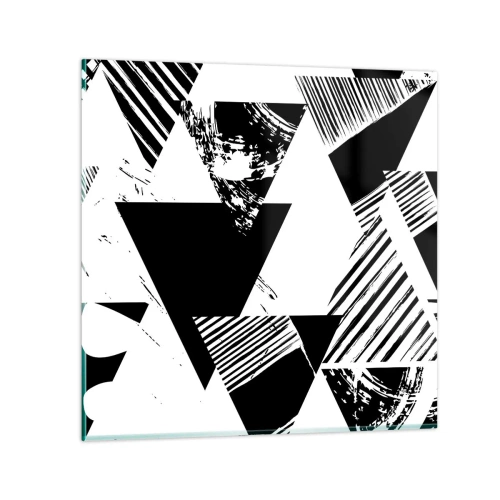 Üveg kép - Háromszögek esője - 60x60 cm