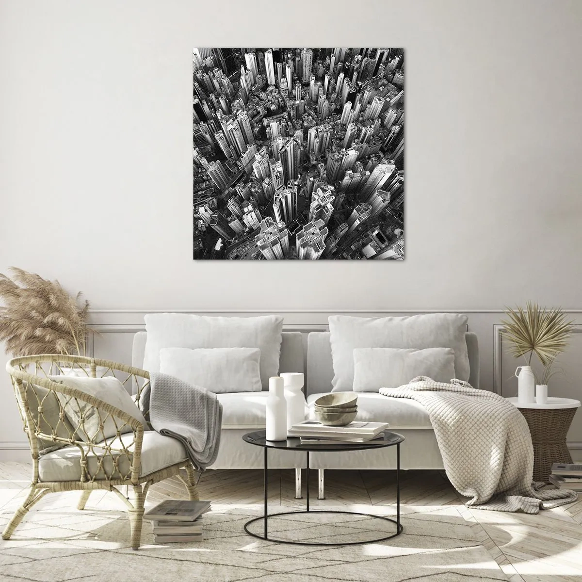 Üveg kép - Továbbra is feljebb és feljebb - 60x60 cm