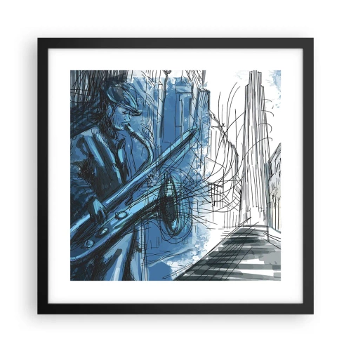 Poszter fehér keretben - Városi rapszódia - 40x40 cm