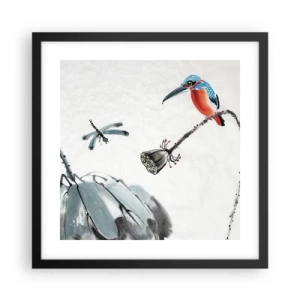 Poszter fehér keretben - A rét élete - 40x40 cm