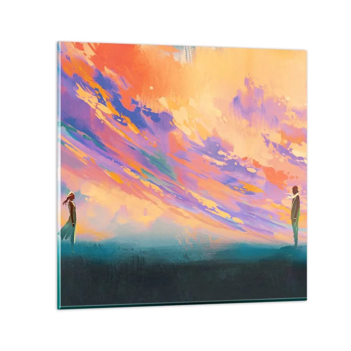 Üveg kép - Vonzási erő - 50x50 cm