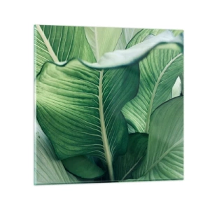 Üveg kép - Intenzíven zöld élet - 60x60 cm