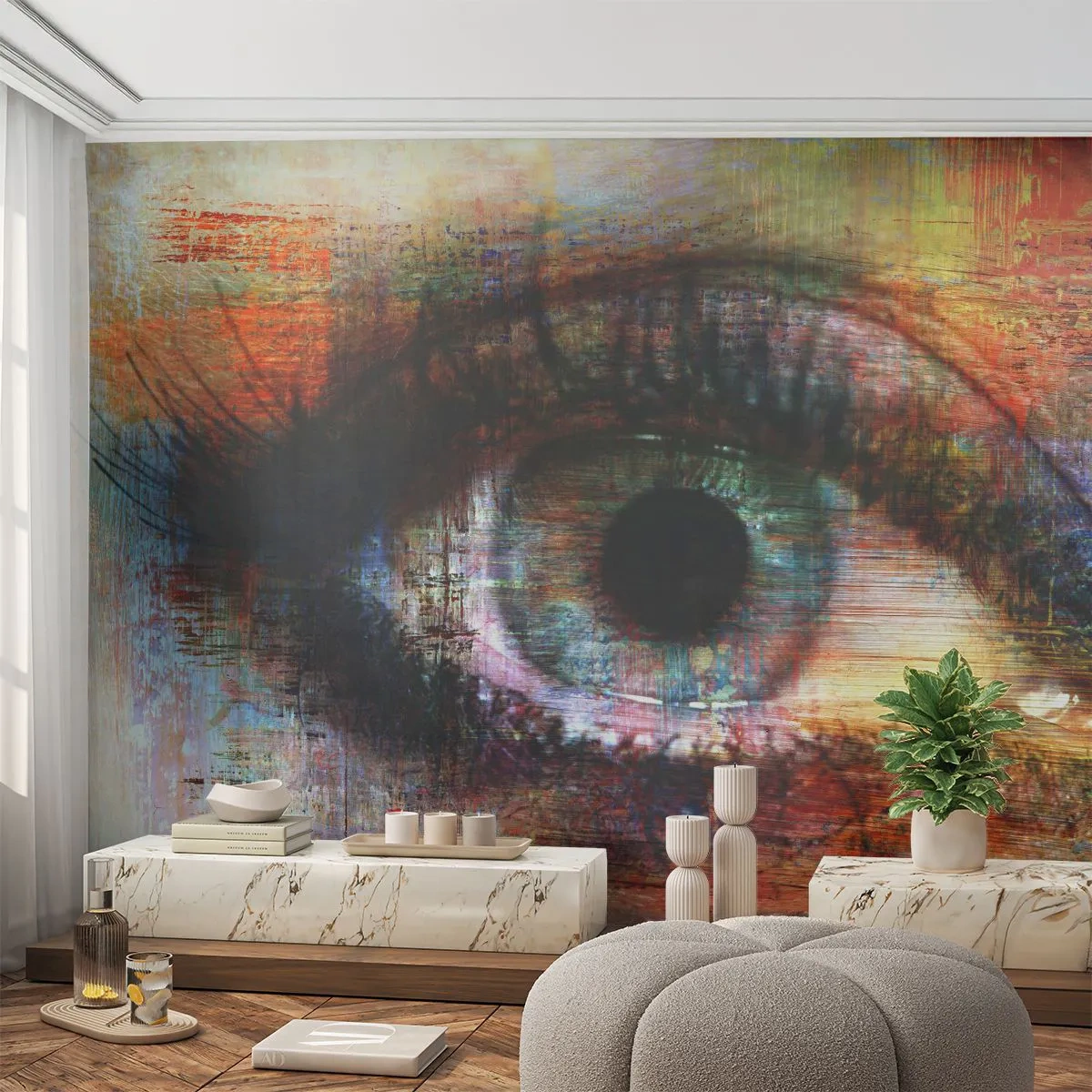 Fotótapéta Premium Sand - Beleláthatsz a lélekbe - Absztrakció, Szem, Darab - 100x70 cm