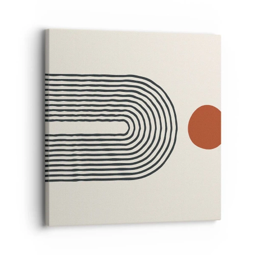 Vászonkép - Formák és színek vonzalma - 30x30 cm