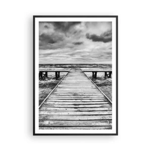 Poszter fehér keretben - Várom, hogy elűzze a szél... - 70x100 cm