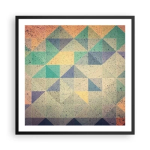 Poszter fehér keretben - A háromszögek köztársasága - 60x60 cm