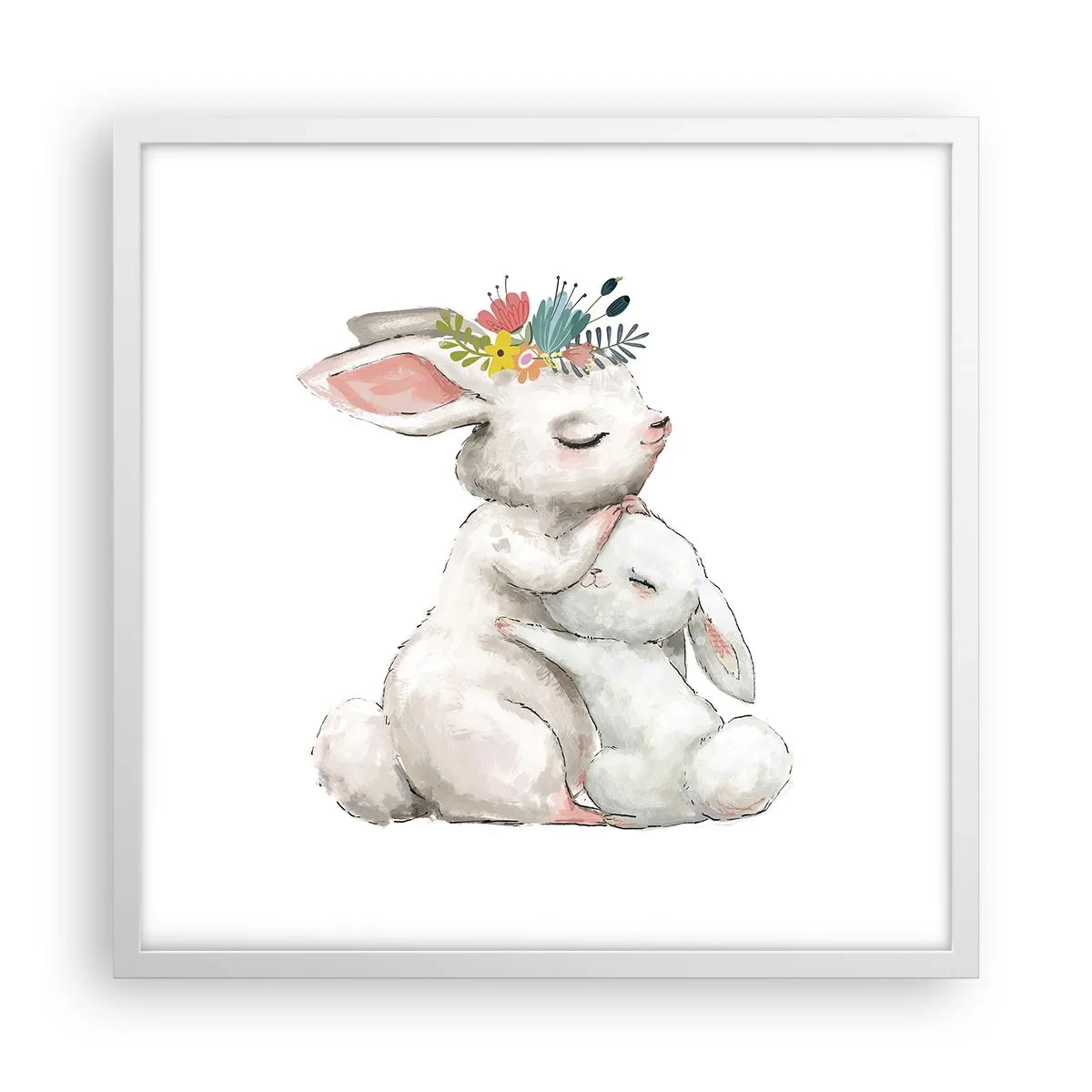 Poszter fekete keretben - Nincs olyan, mint anyánál - 50x50 cm