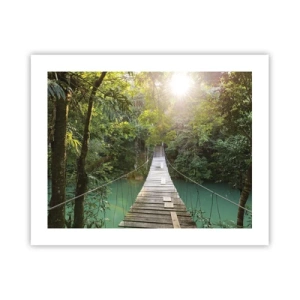 Poszter - Az azúrkék vízen át az azúrkék erdőbe - 50x40 cm