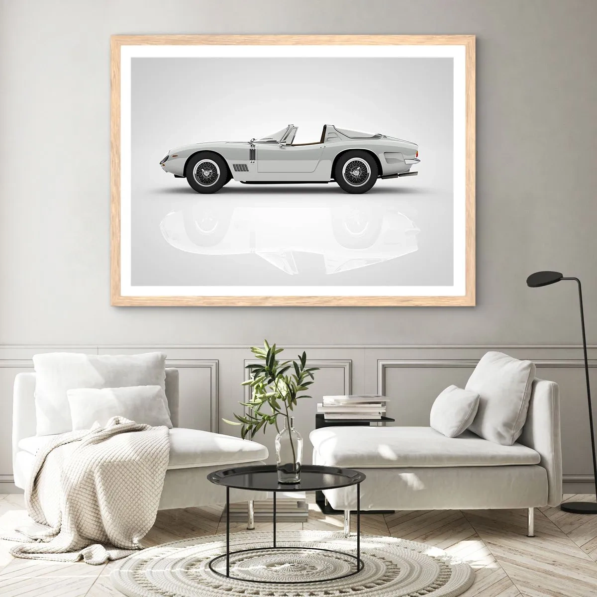 Poszter világos tölgy keretben - A szórakozás ígérete - 91x61 cm