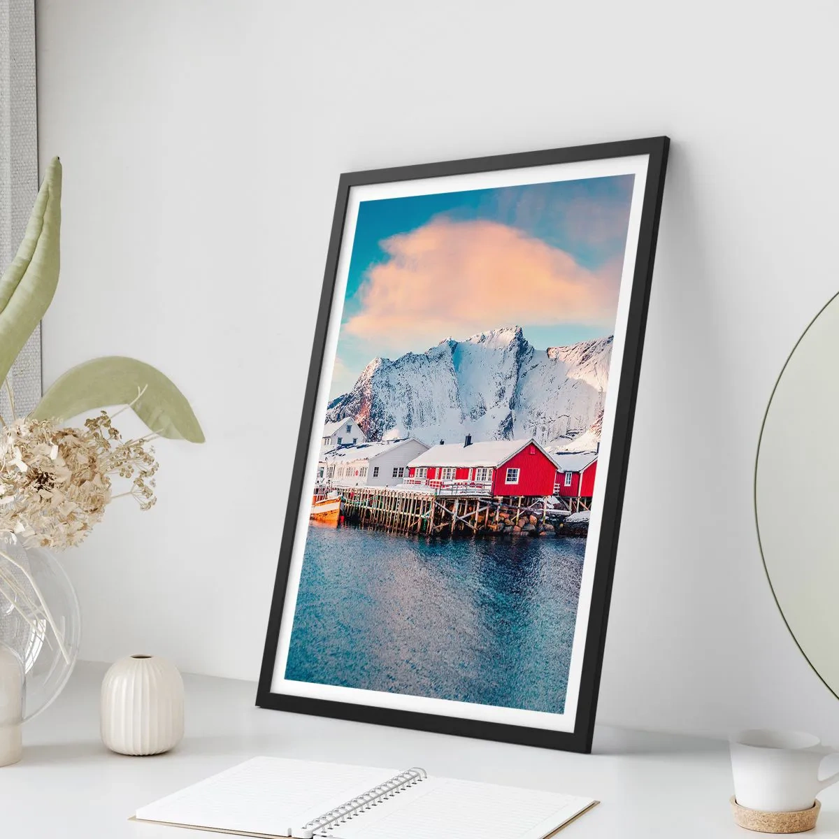 Poszter fehér keretben - Északi zug - 70x100 cm