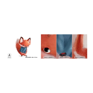 Fotótapéta Minta Premium Sand - Jó áll rajtam? - Gyerekeknek, Róka, Tündérmese - 100x30 cm