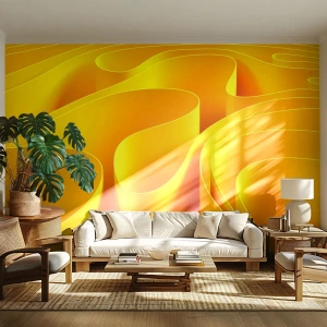 Fotótapéta Premium Canvas - Mint a nap hullámai - 3D, Modern, Vonalak - 200x140 cm
