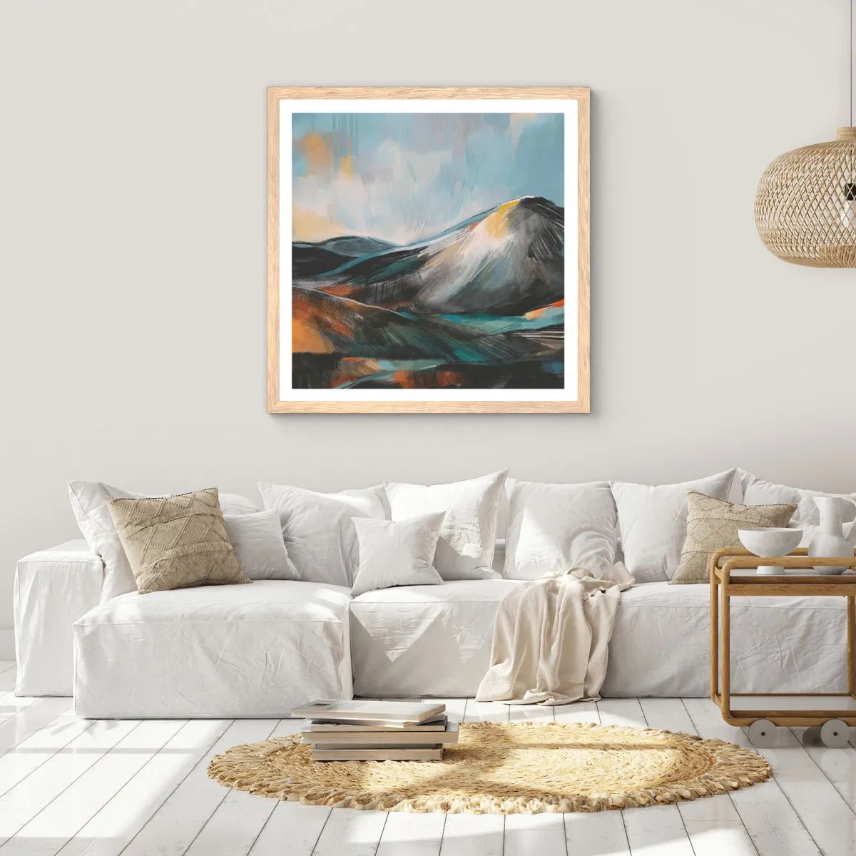 Poszter világos tölgy keretben - Nyers és gyönyörű - 30x30 cm