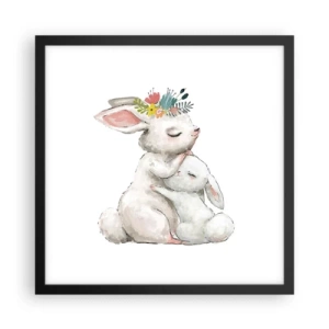 Poszter fehér keretben - Nincs olyan, mint anyánál - 40x40 cm