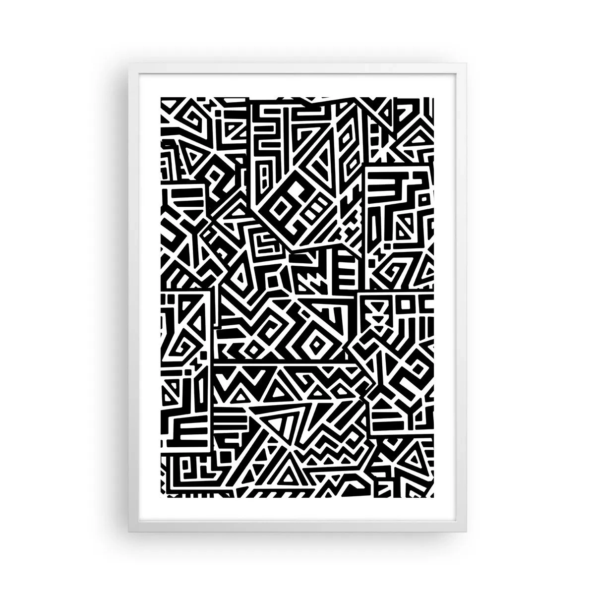 Poszter fekete keretben - Kolumbusz előtti kompozíció - 50x70 cm