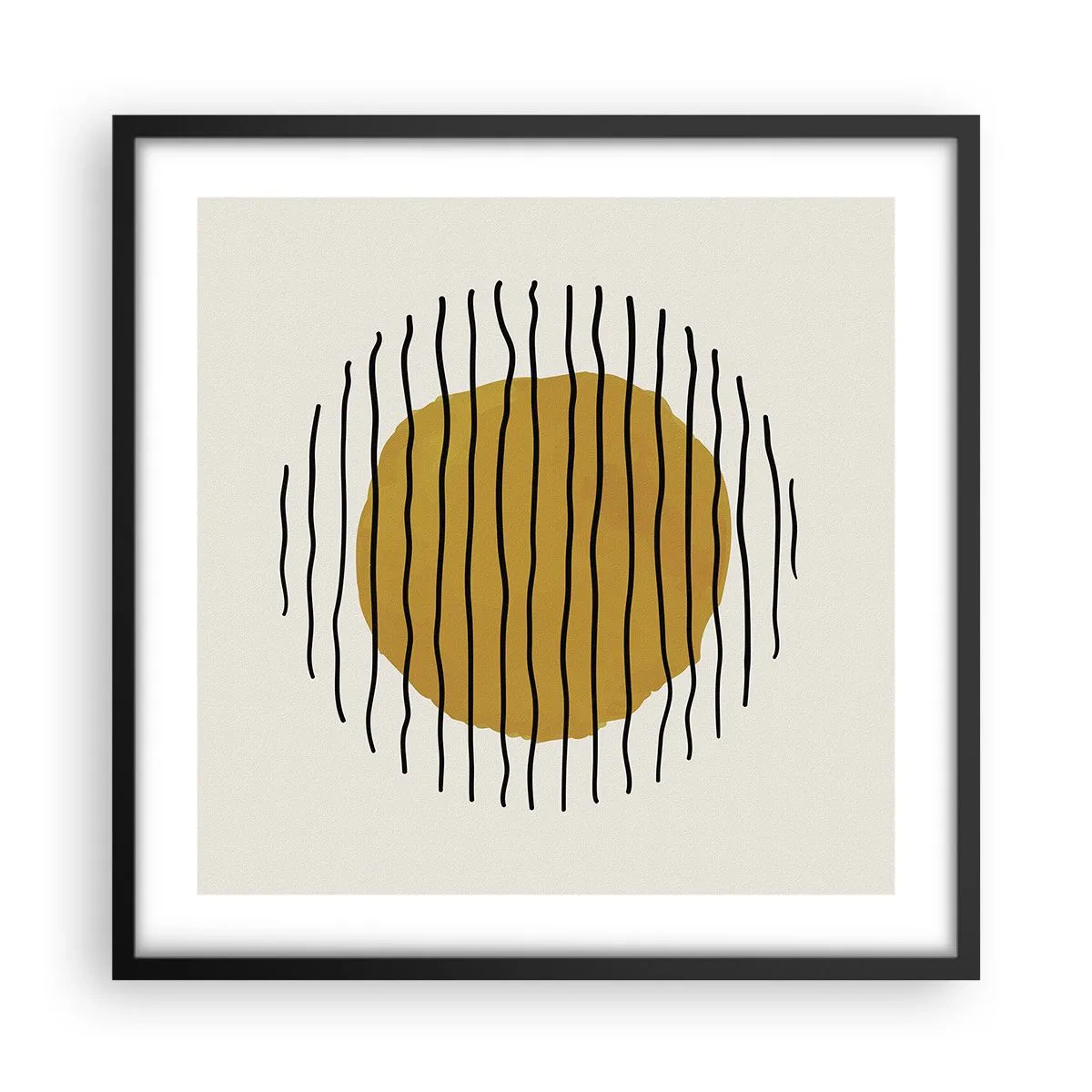 Poszter fehér keretben - A hőtől remegő absztrakció - 50x50 cm