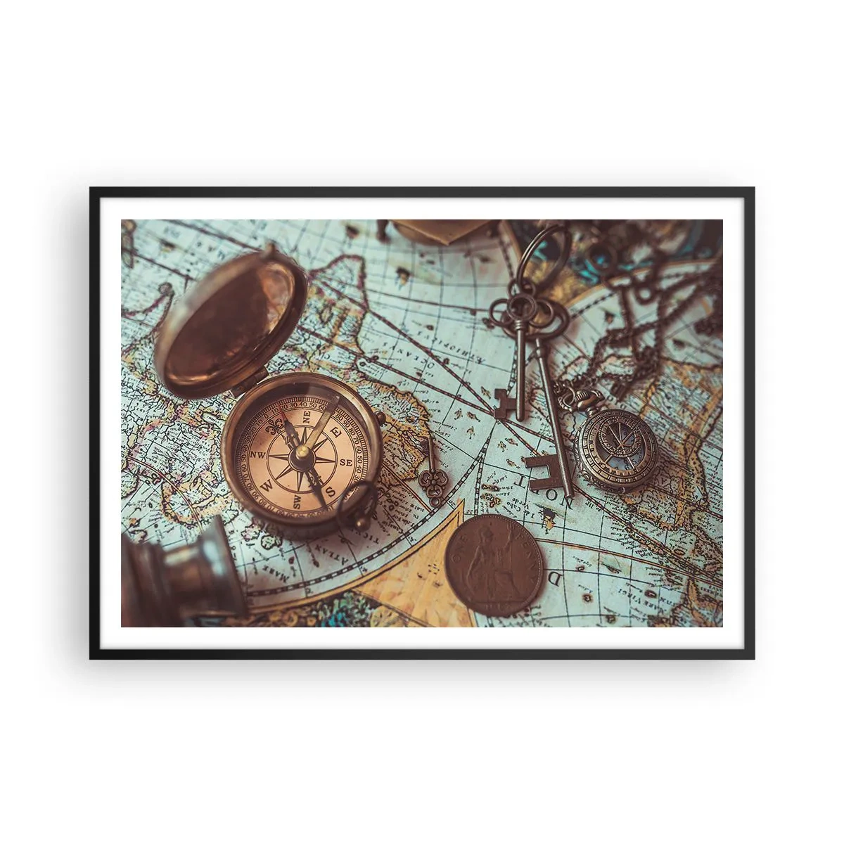 Poszter fehér keretben - A kalandvágynak - 100x70 cm