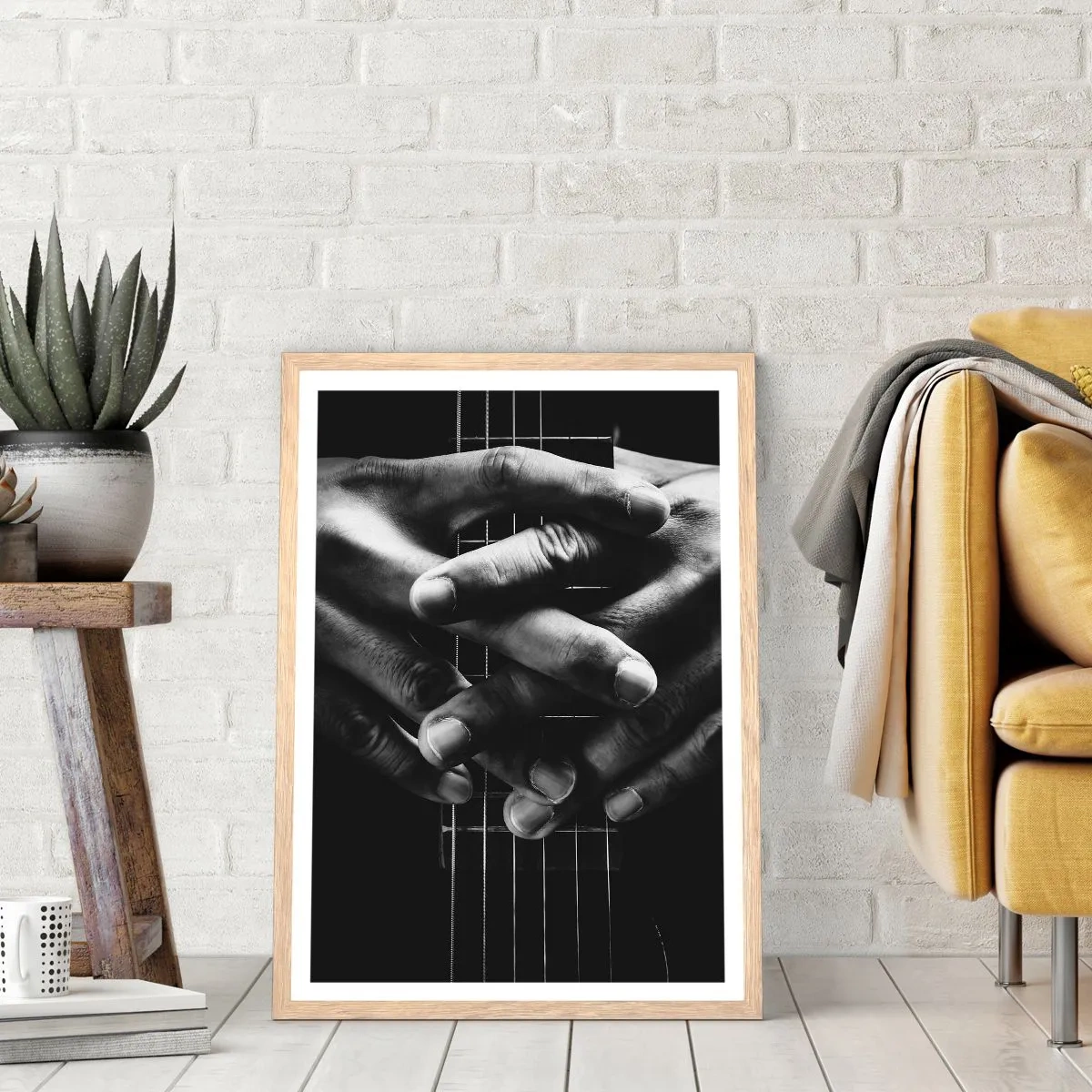 Poszter világos tölgy keretben - Művész imája - 61x91 cm