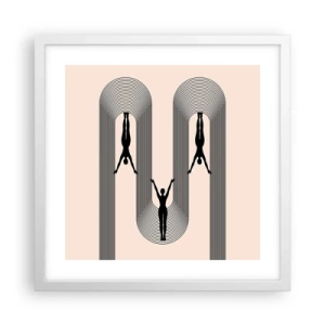 Poszter fekete keretben - Fejjel lefelé - 40x40 cm