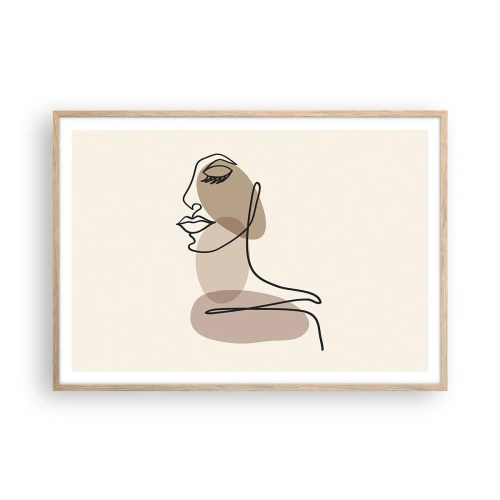 Poszter világos tölgy keretben - Egy bizonyos szépségvonal - 100x70 cm