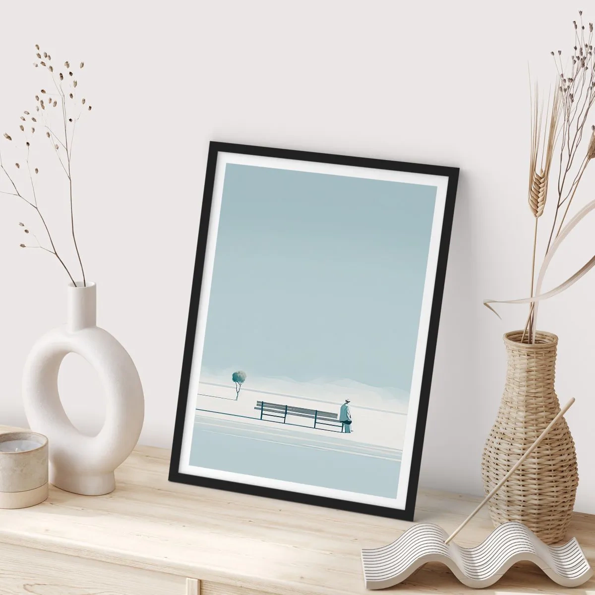 Poszter fehér keretben - Igen, én várok. - 70x100 cm