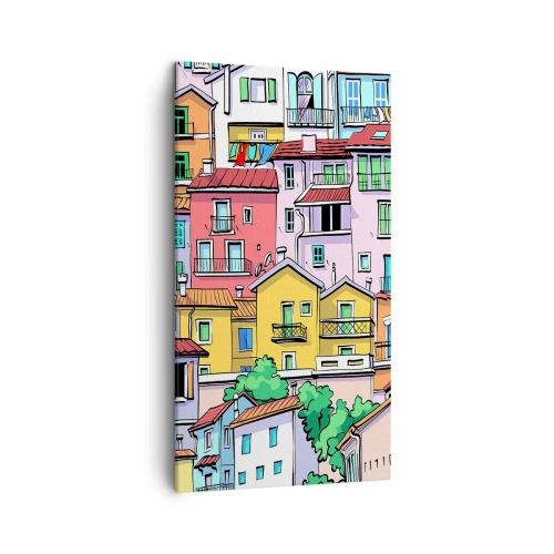 Vászonkép - Vidám város - 45x80 cm