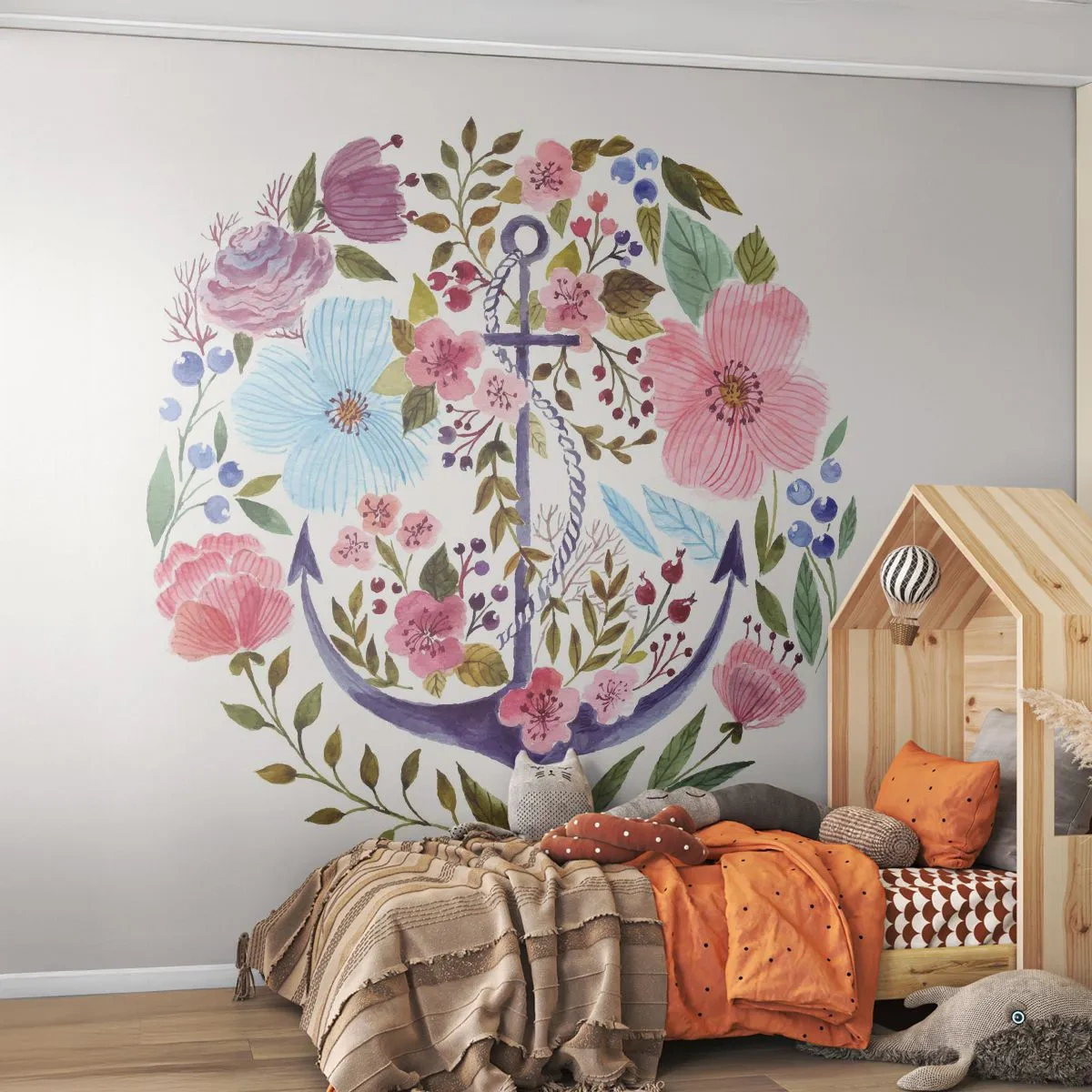 Öntapadós Fotótapéta Deluxe Sticker - Egy tengerész jó éjszakai alvása - Horgony, Boho, Tengerpart - 250x175 cm
