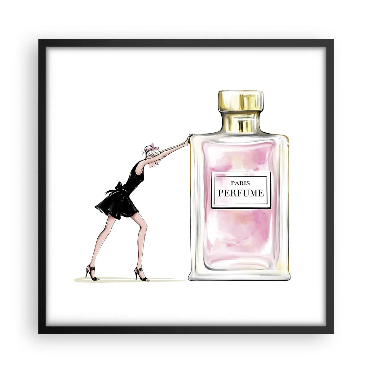 Poszter fehér keretben - A nőiesség lényege - 50x50 cm