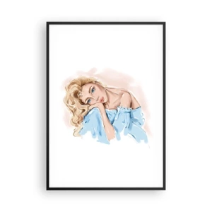 Poszter fehér keretben - Álmodozó a kékben - 70x100 cm